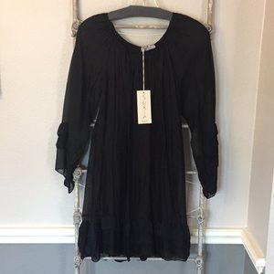 Black 100% silk dress